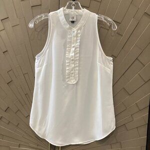 CAbi white frill blouse Never Worn XS #6315